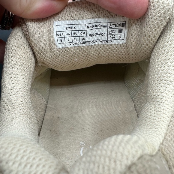 Vionic Womens 23 Walk Taupe Leather Performance Walking Shoes Sneakers Sz 9 - Picture 5 of 6